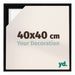 Lyon MDF Canvas Floater Frame 40x40cm Black Matte Front Size | Yourdecoration.com