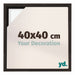 Lyon MDF Canvas Floater Frame 40x40cm Oak Dark Front Size | Yourdecoration.com