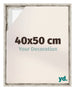 Lyon MDF Canvas Floater Frame 40x50cm White Vintage Voorzijde Maat | Yourdecoration.com
