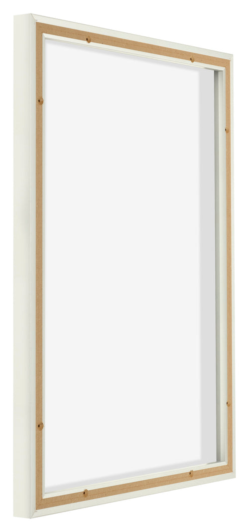 Lyon MDF Canvas Floater Frame 5 7 White Matte Back Oblique | Yourdecoration.com