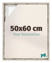 Lyon MDF Canvas Floater Frame 50x60cm White Vintage Voorzijde Maat | Yourdecoration.com