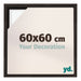Lyon MDF Canvas Floater Frame 60x60cm Oak Dark Front Size | Yourdecoration.com