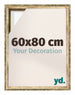 Lyon MDF Canvas Floater Frame 60x80cm Gold Antique Front Size | Yourdecoration.com