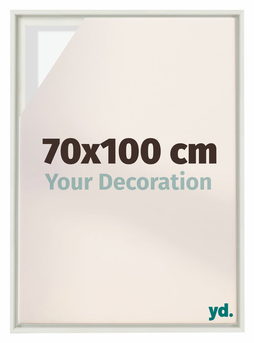 Lyon MDF Canvas Floater Frame 70x100cm White Matte Front Size | Yourdecoration.com