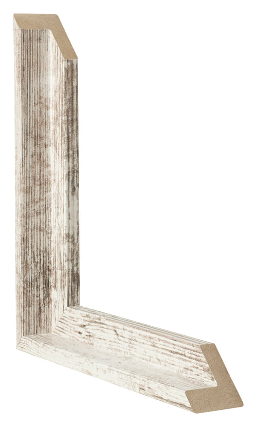 Lyon MDF Canvas Floater Frame White Vintage Intersection | Yourdecoration.com