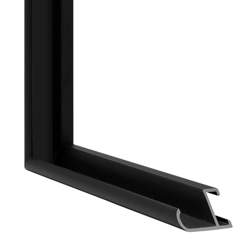 Miami Aluminium Photo Frame 20x20cm Black High Gloss Detail Intersection | Yourdecoration.com