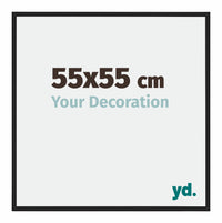Miami Aluminium Photo Frame 55x55cm Black High Gloss Front Size | Yourdecoration.com