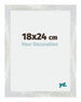 Mura MDF Photo Frame 18x24cm Silver Glossy Vintage Front Size | Yourdecoration.com