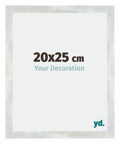 Mura MDF Photo Frame 20x25cm Silver Glossy Vintage Front Size | Yourdecoration.com