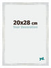 Mura MDF Photo Frame 20x28cm Silver Glossy Vintage Front Size | Yourdecoration.com
