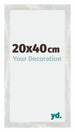 Mura MDF Photo Frame 20x40cm Silver Glossy Vintage Front Size | Yourdecoration.com