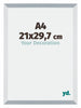 Mura MDF Photo Frame 21x29 7cm A4 Aluminum Brushed Front Size | Yourdecoration.com