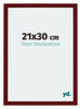 Mura MDF Photo Frame 21x30cm Winered Wiped Front Size | Yourdecoration.com