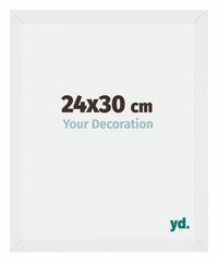 Mura MDF Photo Frame 24x30cm White High Gloss Front Size | Yourdecoration.com