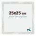Mura MDF Photo Frame 25x25cm Silver Glossy Vintage Front Size | Yourdecoration.com