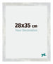 Mura MDF Photo Frame 28x35cm Silver Glossy Vintage Front Size | Yourdecoration.com