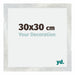 Mura MDF Photo Frame 30x30cm Silver Glossy Vintage Front Size | Yourdecoration.com