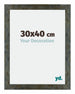 Mura MDF Photo Frame 30x40cm Blue Gold Melange Front Size | Yourdecoration.com