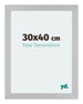 Mura MDF Photo Frame 30x40cm Silver Matte Front Size | Yourdecoration.com