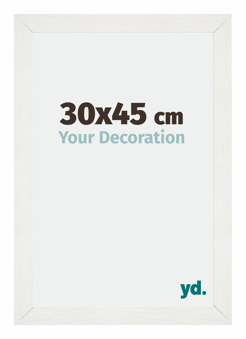 Mura MDF Photo Frame 30x45cm White Wiped Front Size | Yourdecoration.com