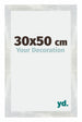 Mura MDF Photo Frame 30x50cm Silver Glossy Vintage Front Size | Yourdecoration.com
