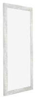 Mura MDF Photo Frame 30x60cm Silver Glossy Vintage Front Oblique | Yourdecoration.com