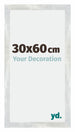 Mura MDF Photo Frame 30x60cm Silver Glossy Vintage Front Size | Yourdecoration.com
