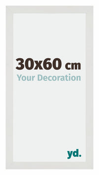 Mura MDF Photo Frame 30x60cm White Matte Front Size | Yourdecoration.com