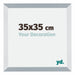Mura MDF Photo Frame 35x35cm Aluminum Brushed Front Size | Yourdecoration.com