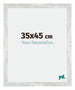 Mura MDF Photo Frame 35x45cm Silver Glossy Vintage Front Size | Yourdecoration.com
