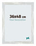 Mura MDF Photo Frame 36x48cm Silver Shiny Vintage Front Size | Yourdecoration.com
