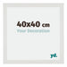 Mura MDF Photo Frame 40x40cm White Matte Front Size | Yourdecoration.com