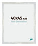 Mura MDF Photo Frame 40x45cm Silver Glossy Vintage Front Size | Yourdecoration.com