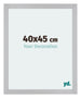 Mura MDF Photo Frame 40x45cm Silver Matte Front Size | Yourdecoration.com