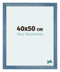 Mura MDF Photo Frame 40x50cm Bright Blue Swept Front Size | Yourdecoration.com