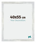 Mura MDF Photo Frame 40x55cm Silver Glossy Vintage Front Size | Yourdecoration.com