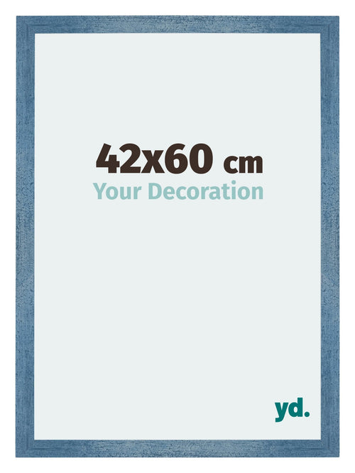 Mura MDF Photo Frame 42x60cm Bright Blue Swept Front Size | Yourdecoration.com