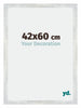 Mura MDF Photo Frame 42x60cm Silver Glossy Vintage Front Size | Yourdecoration.com