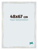 Mura MDF Photo Frame 48x67cm Silver Shiny Vintage Front Size | Yourdecoration.com