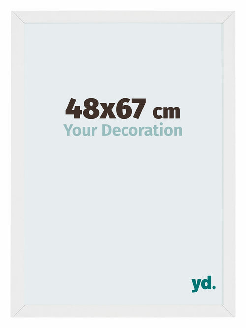 Mura MDF Photo Frame 48x67cm White High Gloss Front Size | Yourdecoration.com