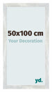Mura MDF Photo Frame 50x100cm Silver Glossy Vintage Front Size | Yourdecoration.com