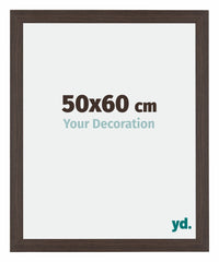 Mura MDF Photo Frame 50x60cm Oak Dark Front Size | Yourdecoration.com