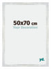 Mura MDF Photo Frame 50x70cm Silver Glossy Vintage Front Size | Yourdecoration.com