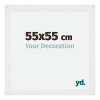 Mura MDF Photo Frame 55x55cm White High Gloss Front Size | Yourdecoration.com