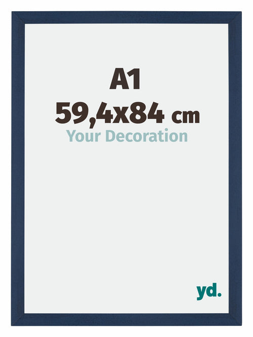 Mura MDF Photo Frame 59 4x84cm A1 Dark Blue Swept Front Size | Yourdecoration.com