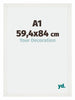 Mura MDF Photo Frame 59 4x84cm A1 White Wiped Front Size | Yourdecoration.com