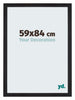 Mura MDF Photo Frame 59x84cm Black Woodgrain Front Size | Yourdecoration.com