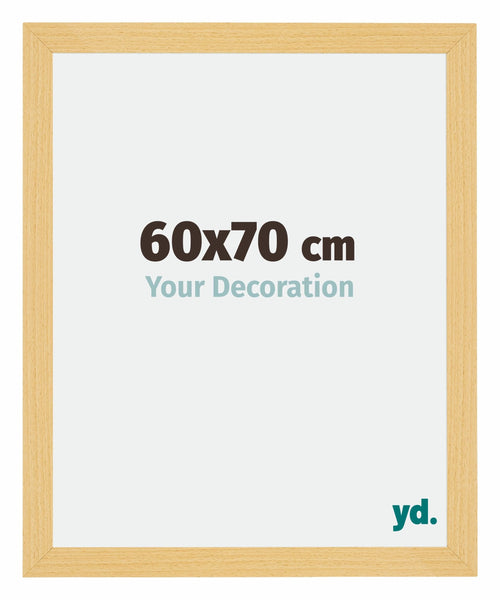 Mura MDF Photo Frame 60x70cm Beech Design Front Size | YourDesignation.com