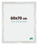 Mura MDF Photo Frame 60x70cm Silver Glossy Vintage Front Size | Yourdecoration.com