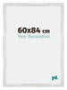 Mura MDF Photo Frame 60x84cm Silver Glossy Vintage Front Size | Yourdecoration.com